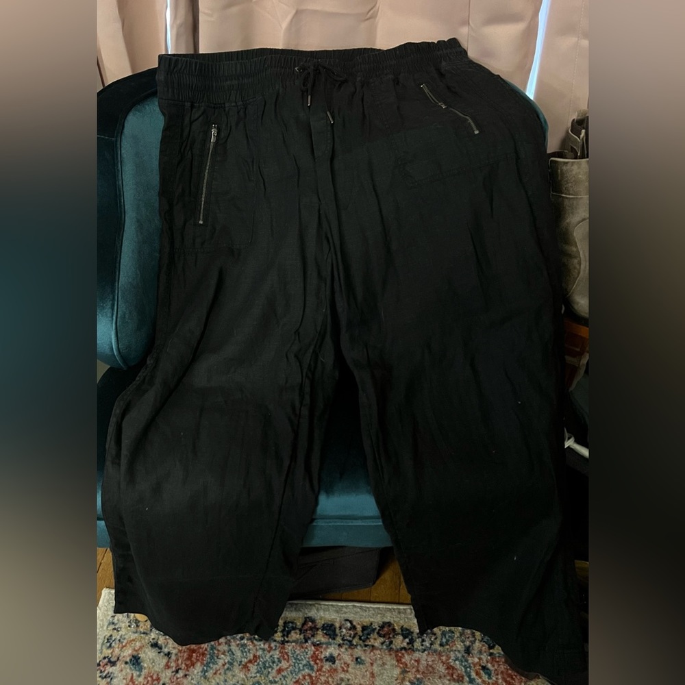 Athleta Cabo Wide Leg linen pants, size 20